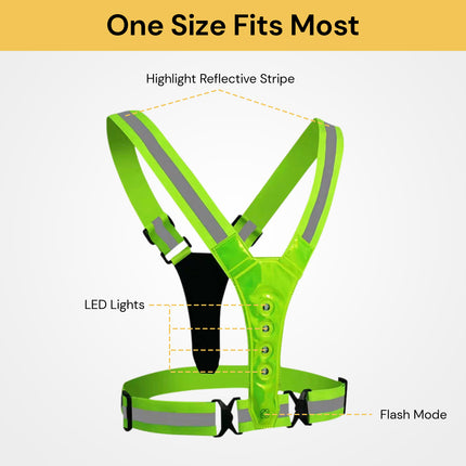 LED Reflective Running Vest