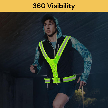 LED Reflective Running Vest