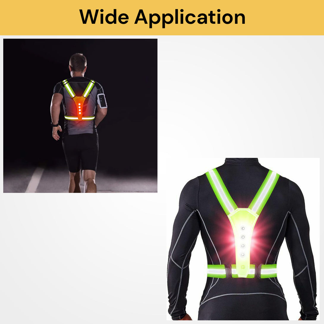 Buy EZONEDEAL LED Reflective Running Vest with Visibility Waterproof  Warning Lights Safety Gear for Men/Women Night Running Walking Online
