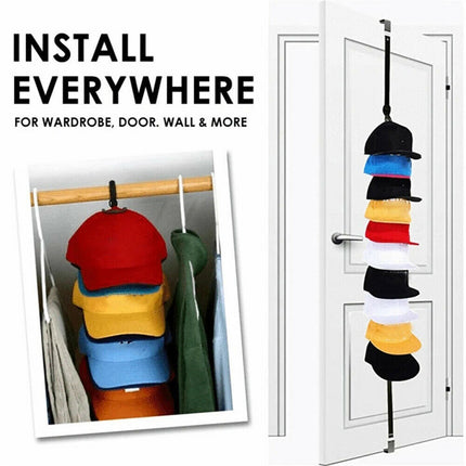 Baseball Cap Rack Hat Holder Rack Home Organizer Storage Door Closet Hanger