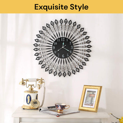 Large Modern Crystal Wall Clock