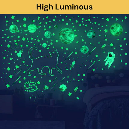 4PCs Luminous Wall Sticker Sheets