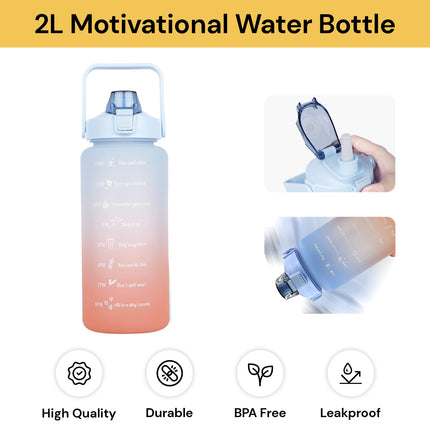 2L Motivational Water Bottle