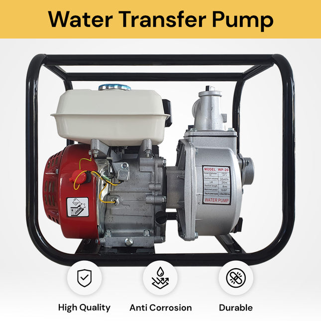 High Flow Water Transfer Pump - Black - Red - Powerful and Versatile