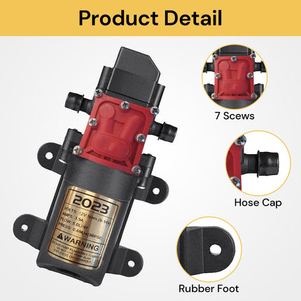 12V Water Pump - Black - High-Flow and Efficient