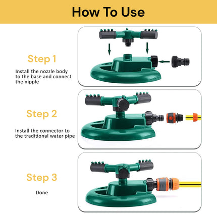 360° Automatic Rotating Garden Water Sprinkler