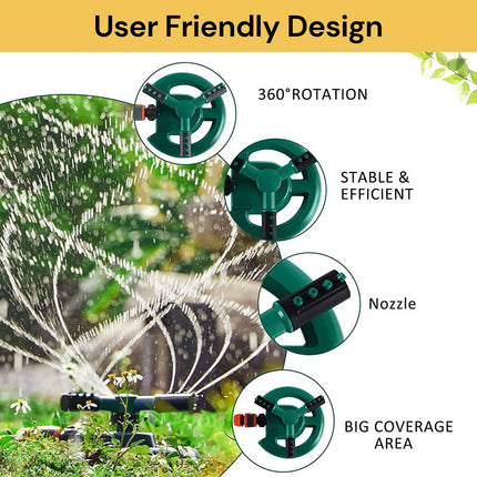 360° Automatic Rotating Garden Water Sprinkler