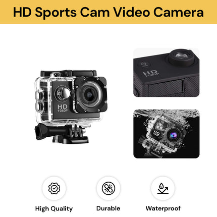 HD Waterproof Sports Cam Video Camera