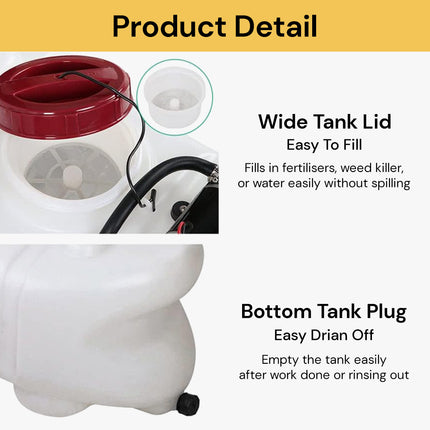 Weed Spray Pump - White - Efficient and Chemical-Free