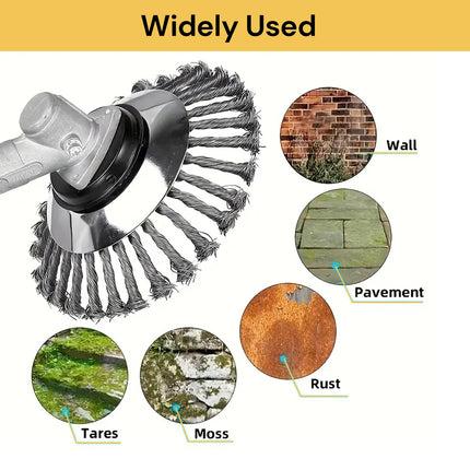 8” Lawn Mower Weeding Wheel Brush