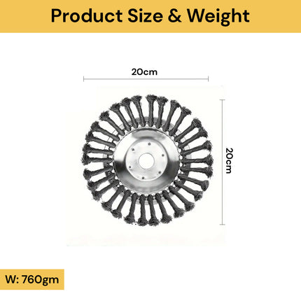 8” Lawn Mower Weeding Wheel Brush
