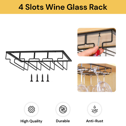 3/4 Slots Wine Glass Rack