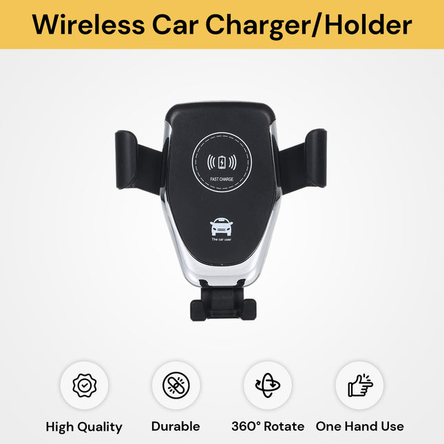 2in1 Wireless Car Charger Holder
