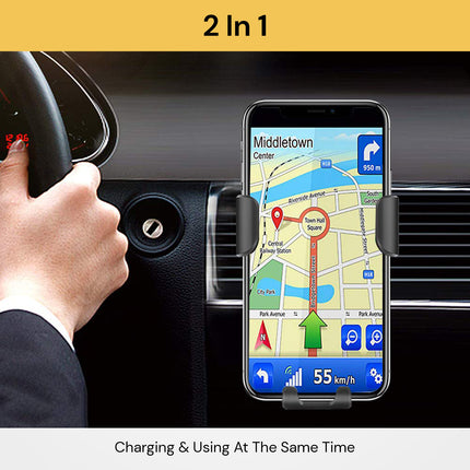 2in1 Wireless Car Charger Holder