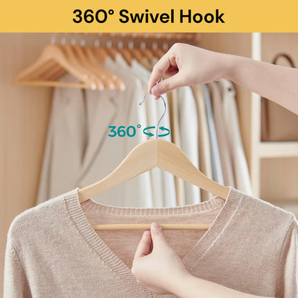 5PCs Wooden Clothes Hangers 