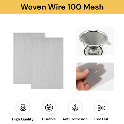 2PCs Woven Wire 100 Mesh