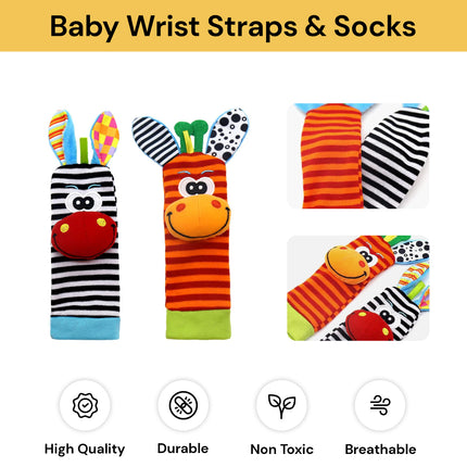 2PCs Baby Infant Developmental Wrist Strap And Socks