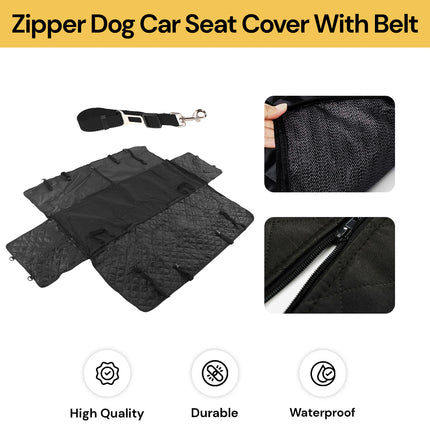 Zipper Dog Car Seat Cover