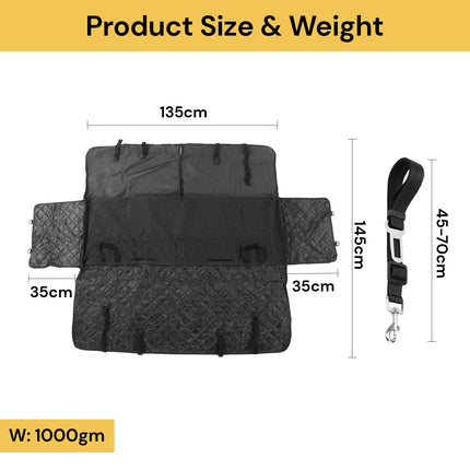 Zipper Dog Car Seat Cover