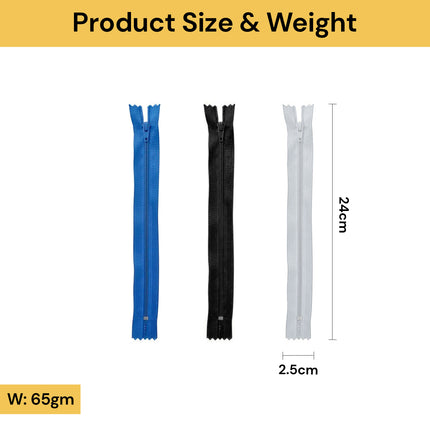 20PCs Nylon Zippers