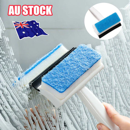 Window Cleaning Brush Glass Wiper Cleaner Double Side Squeegee Scraper Tool brush11