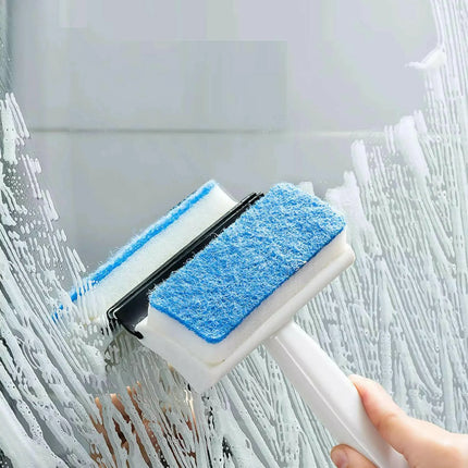 Window Cleaning Brush Glass Wiper Cleaner Double Side Squeegee Scraper Tool brush8