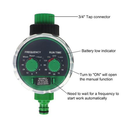 Electronic Water Timer Ball Valve - Battery Operated, Programmable