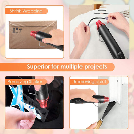 300W Hot Air Gun Multi-Function Electrical Heat Tool for for DIY Embossing, Shrink Wrapping, Drying Paint fgrt