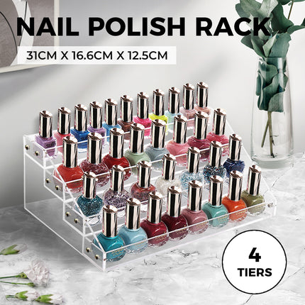 Acrylic Clear Display Nail Polish - Organized, Showcase Design