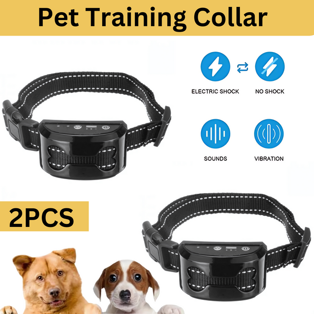 Pet Training Collar - BLACK (2PCS)