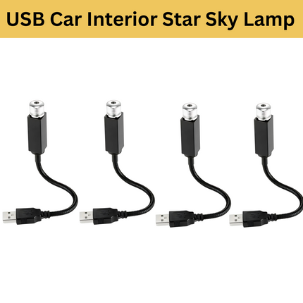 USB Car Interior Star Sky Lamp Upto 4 pcs