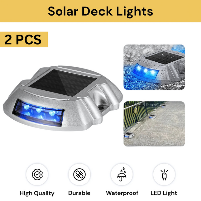 2PCS Solar Deck Lights