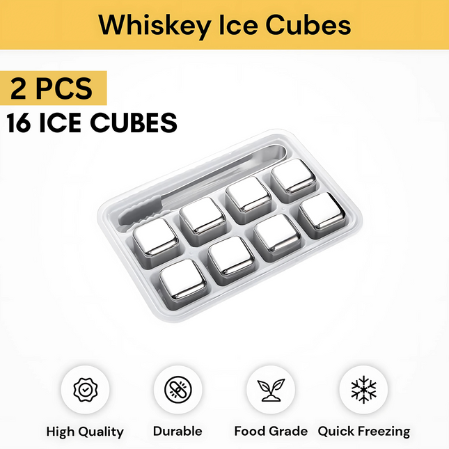 16PCS Reusable Whiskey Ice Cubes