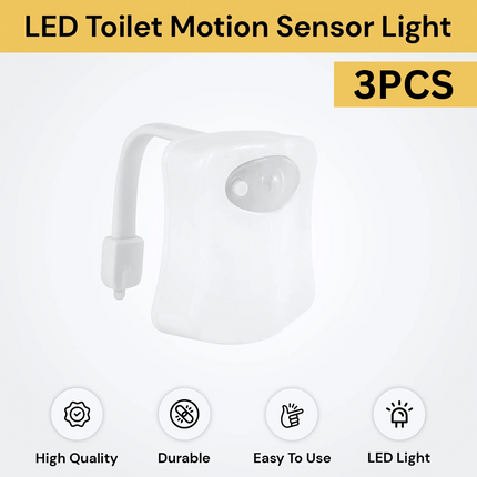 Upto 4 pcs LED Toilet Motion Sensor Light