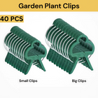 40pcs Garden Plant Clips - Weather-resistant, Green