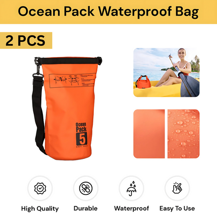 5L Ocean Pack Waterproof Bag - 2pcs