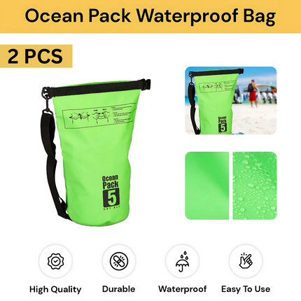 5L Ocean Pack Waterproof Bag - 2pcs