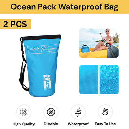 5L Ocean Pack Waterproof Bag - 2pcs