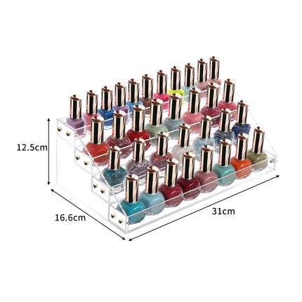 Acrylic Clear Display Nail Polish - Organized, Showcase Design