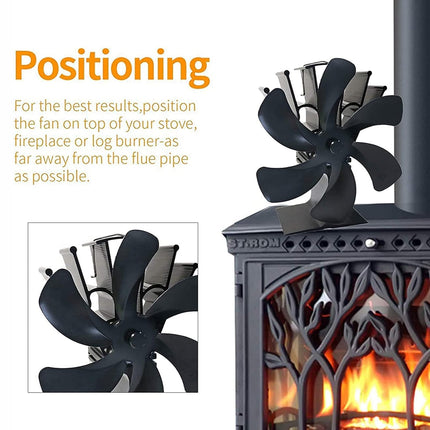 6 Blades Wood Heater Fan
