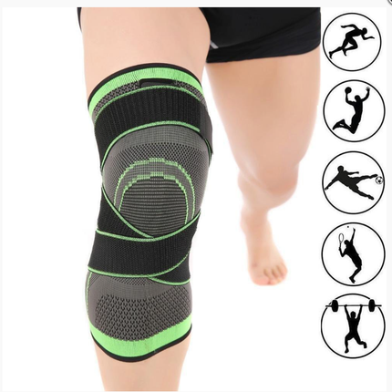 Weaving 3D Knee Brace Support Breathable Sleeve Gym Sports Jogging Joint Pain - M/L/XL