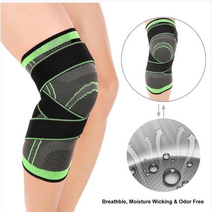 Weaving 3D Knee Brace Support Breathable Sleeve Gym Sports Jogging Joint Pain - M/L/XL