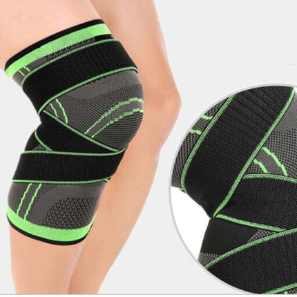 Weaving 3D Knee Brace Support Breathable Sleeve Gym Sports Jogging Joint Pain - M/L/XL