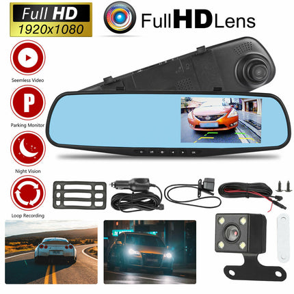 4.3" 1080P Dual Lens Car Auto DVR Dash Cam Video Camera Recorder Rearview Mirror s-l1600_3_d0f1357e-fa94-47bd-b1b2-2e38315c2f45