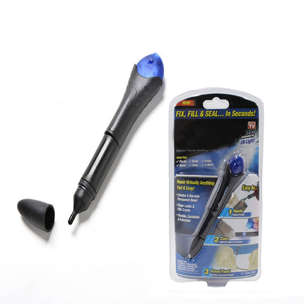 5 Second Fix UV Light Repair Tool with Glue Powered Liquid Plastic Dip Welding Compound