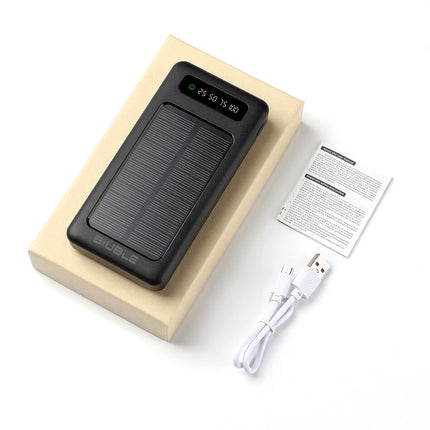 Portable 10000mah Solar Power Bank 2USB Backup Battery Charger For Mobile Phone