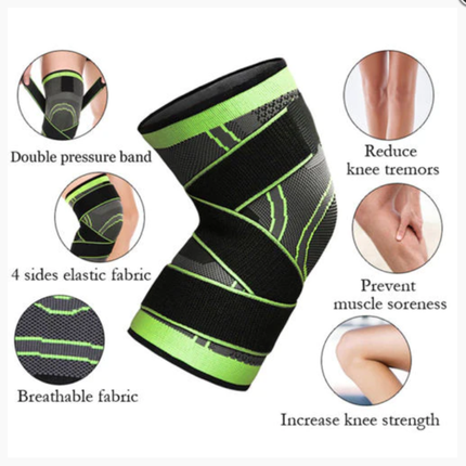 Weaving 3D Knee Brace Support Breathable Sleeve Gym Sports Jogging Joint Pain - M/L/XL