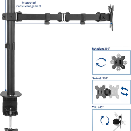 360 rotary VESA plate Single LED Monitor Arm Stand Display Bracket Holder LCD Screen Display TV s-l1600_9496e760-5d50-4ff3-aed2-5daebb401e16