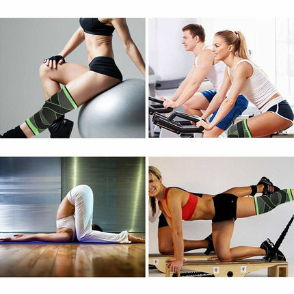 Weaving 3D Knee Brace Support Breathable Sleeve Gym Sports Jogging Joint Pain - M/L/XL