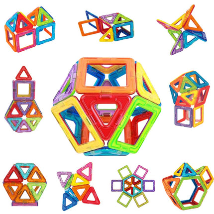 50 Pcs Strong Magnetic Blocks for Kids Magnetic Tiles Building Constructing & Creative Learning 3D Premium DIY Educational Toy Kit